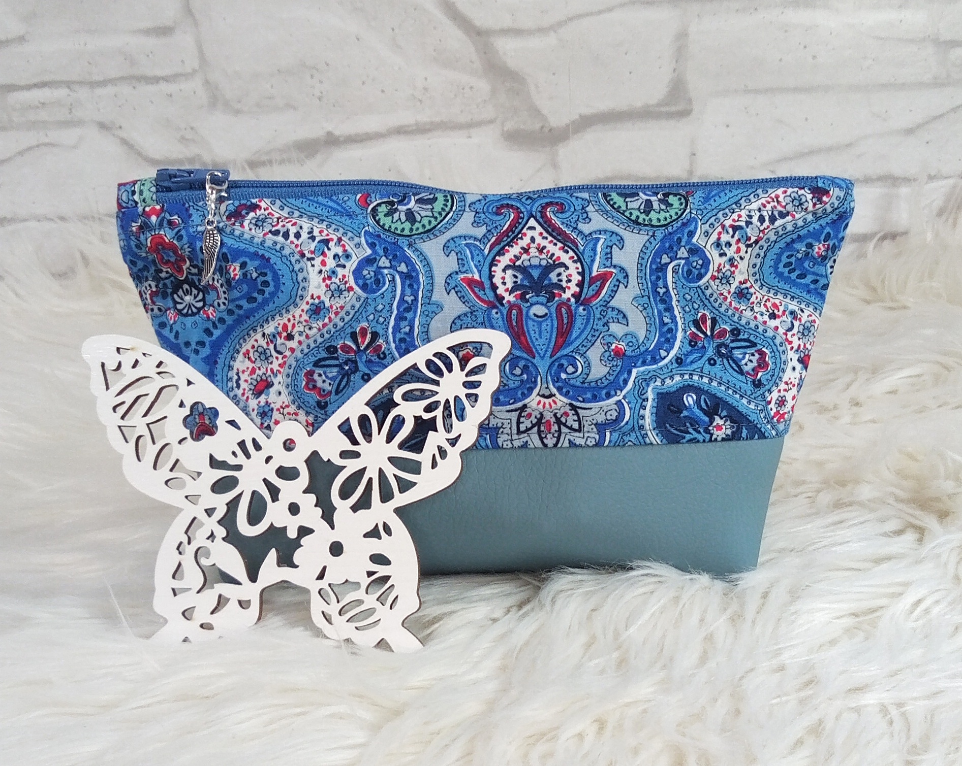 kleine Kosmetiktasche Paisley