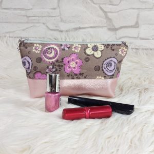 kleine Kosmetiktasche Blumen