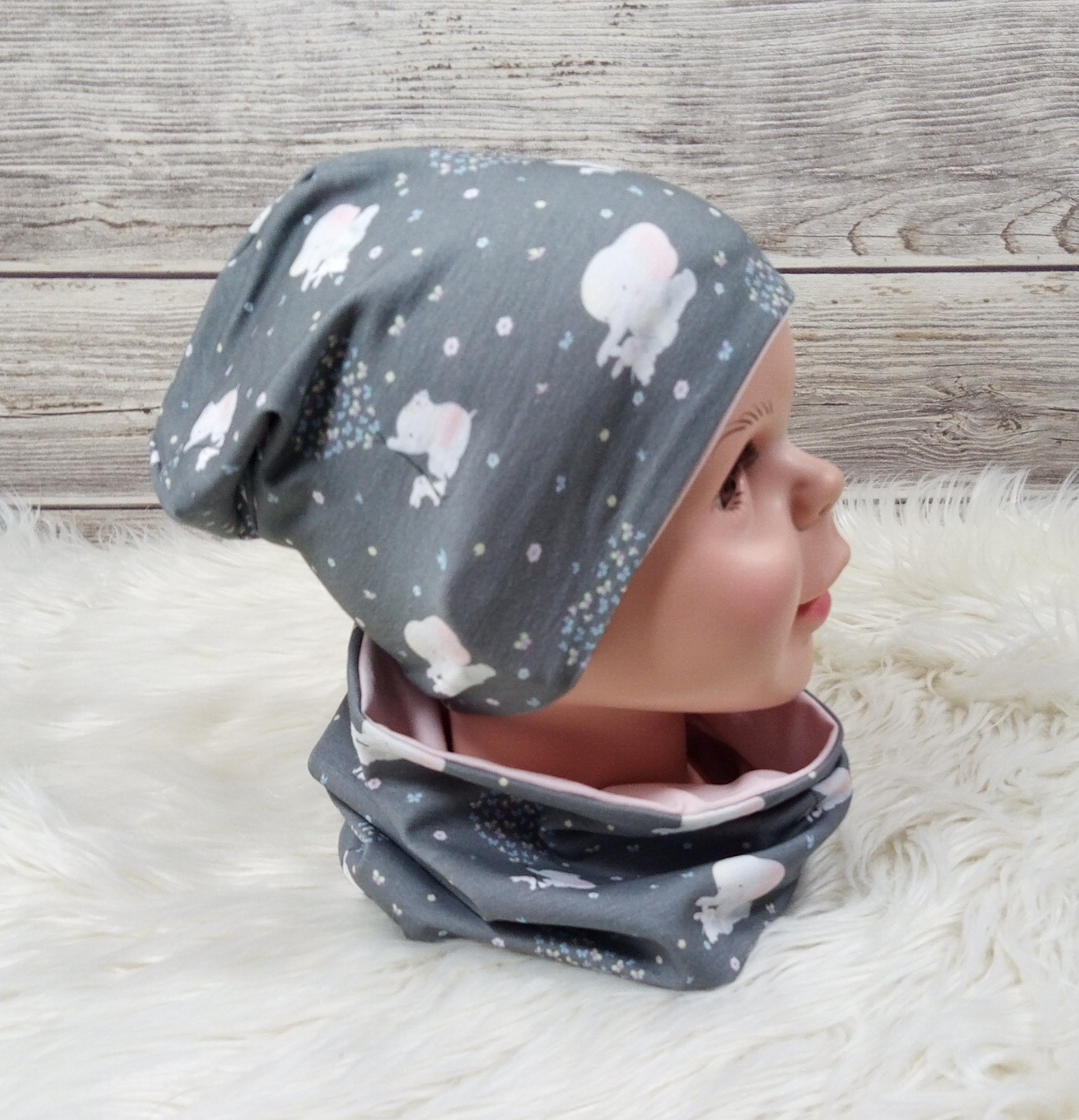 Beanie & Loop Elefanten KU 48-50 – Bild 3