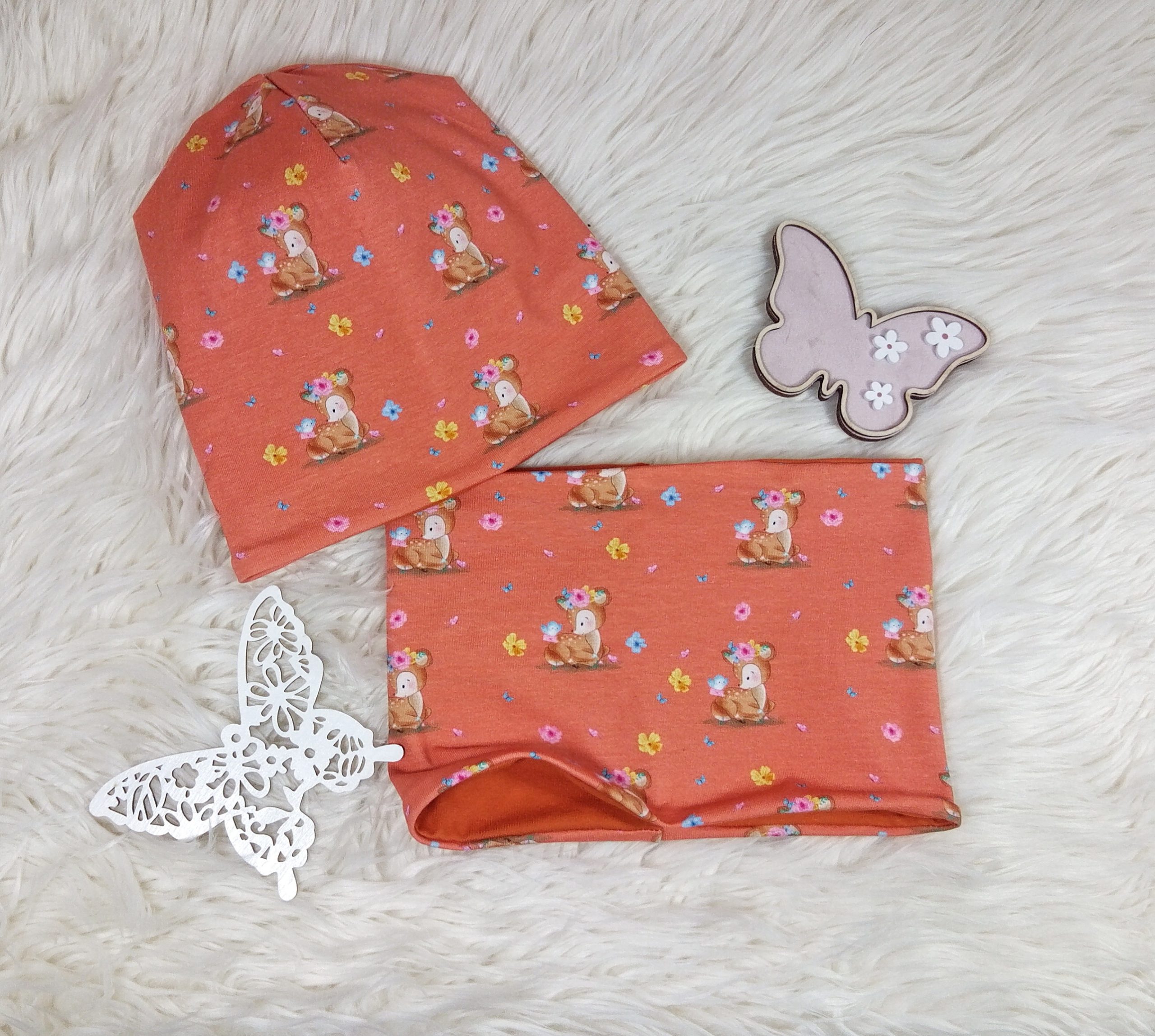 Beanie & Loop Rehe KU 46-48 – Bild 2