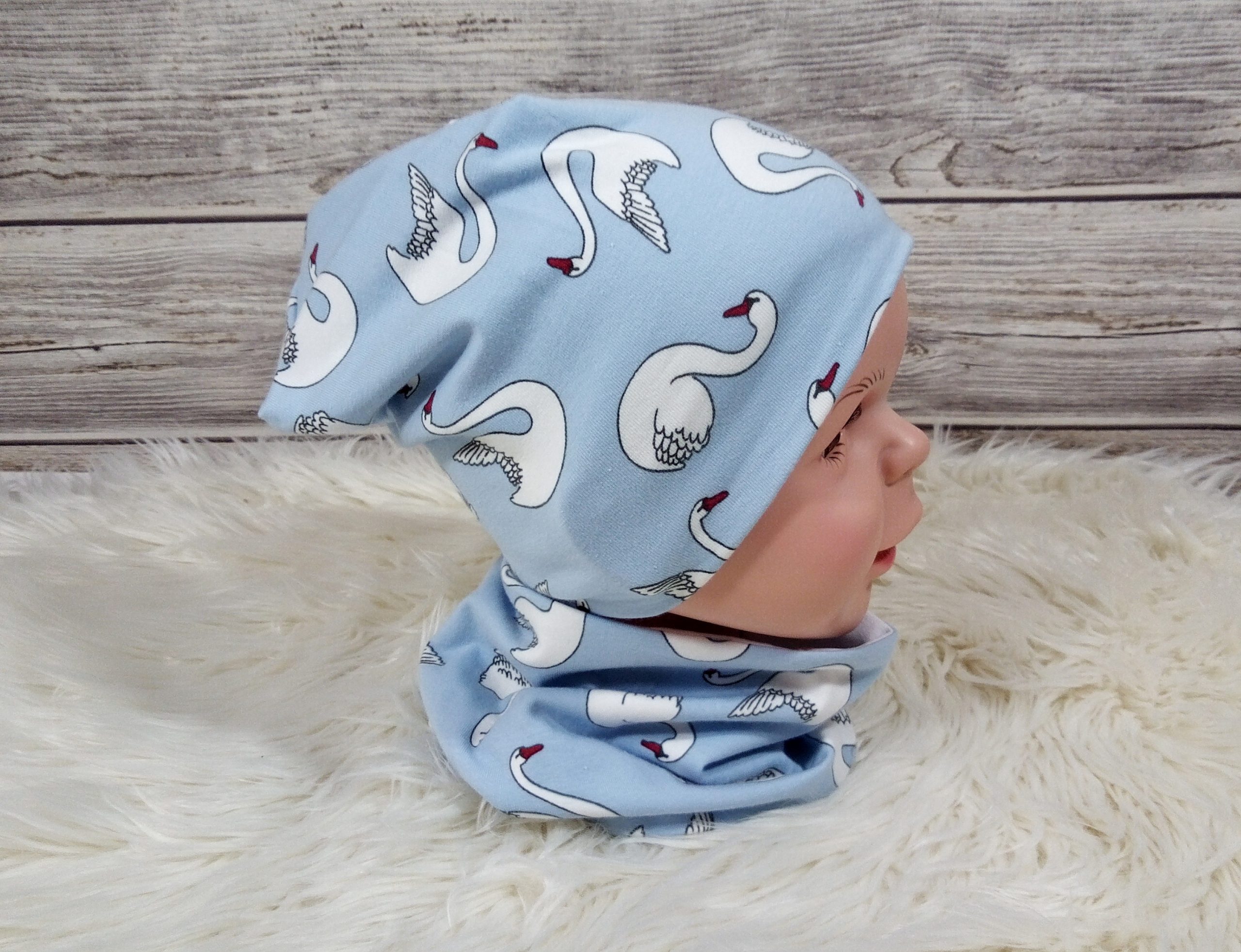 Beanie & Loop Schwan KU 46-48 – Bild 2