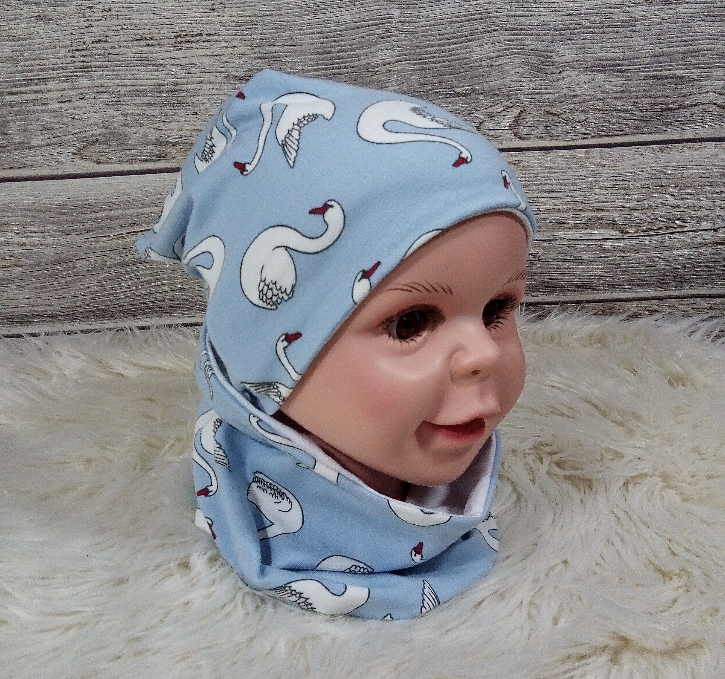 Beanie & Loop Schwan KU 46-48 – Bild 4