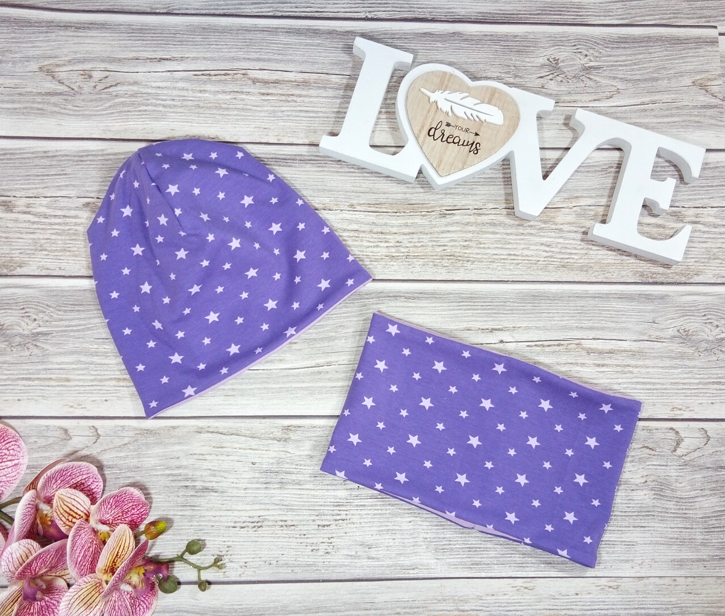 Beanie & Loop Sterne KU 50-52 – Bild 3