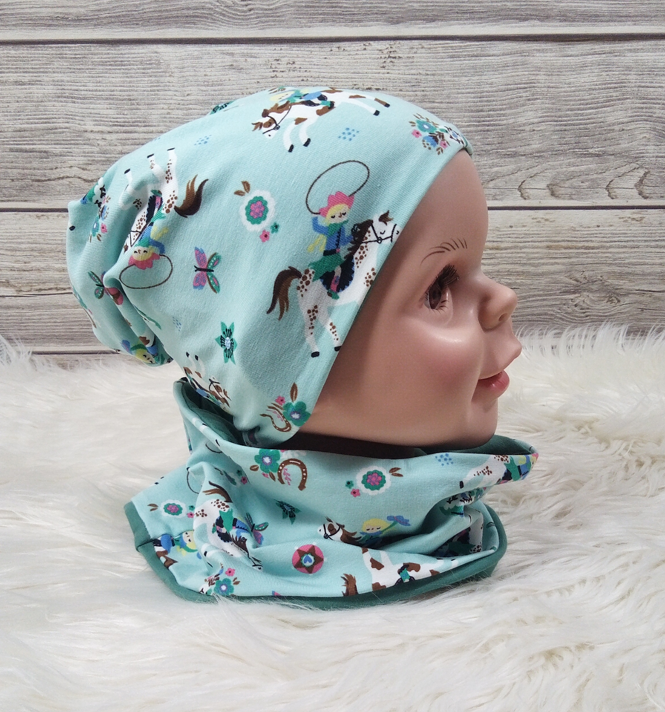 Beanie & Loop Pferd KU 50-52 – Bild 3