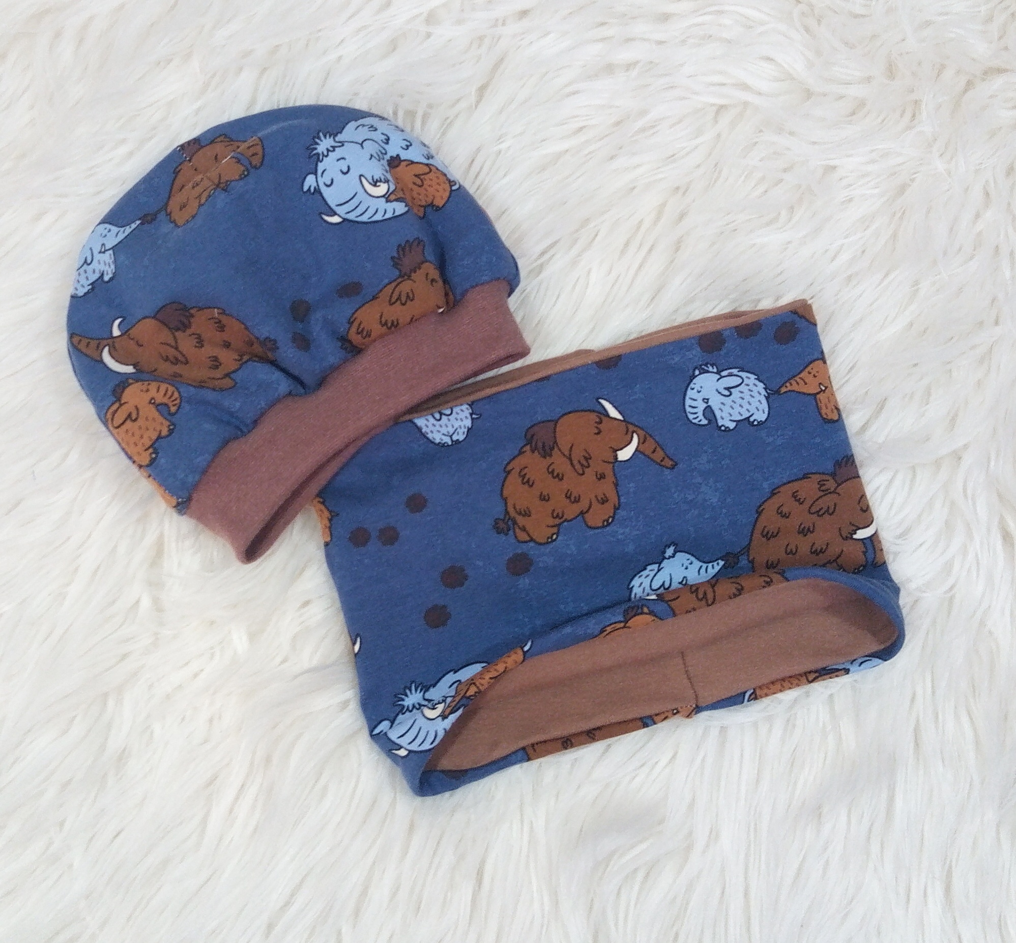 Beanie & Loop Mammut blau KU 41-45 – Bild 4