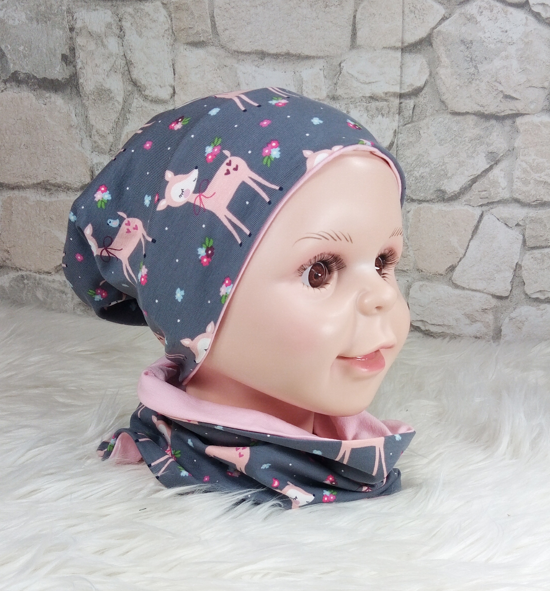 Beanie & Loop Rehe KU 50-52 – Bild 4