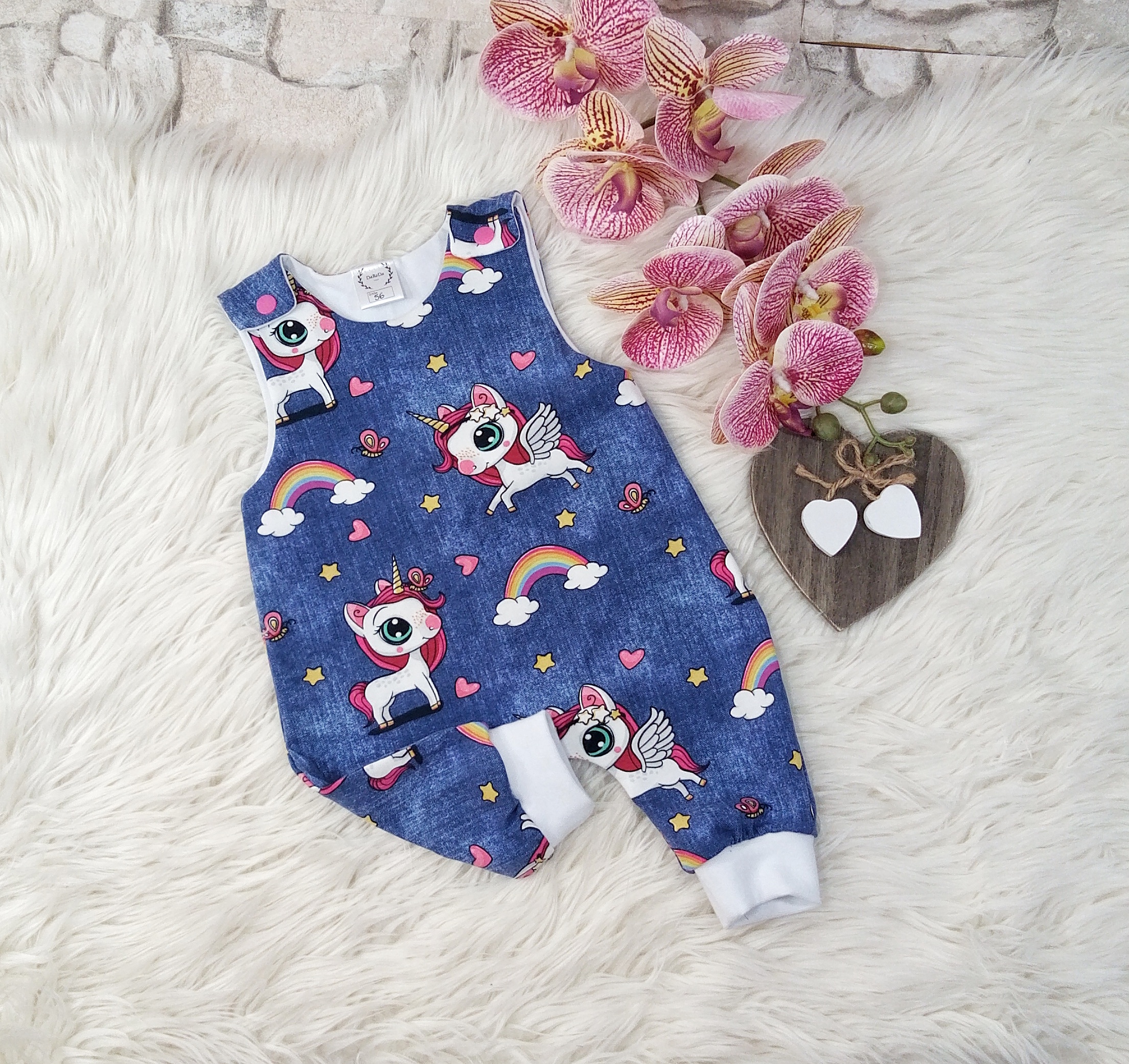 Strampler Einhorn Gr. 56