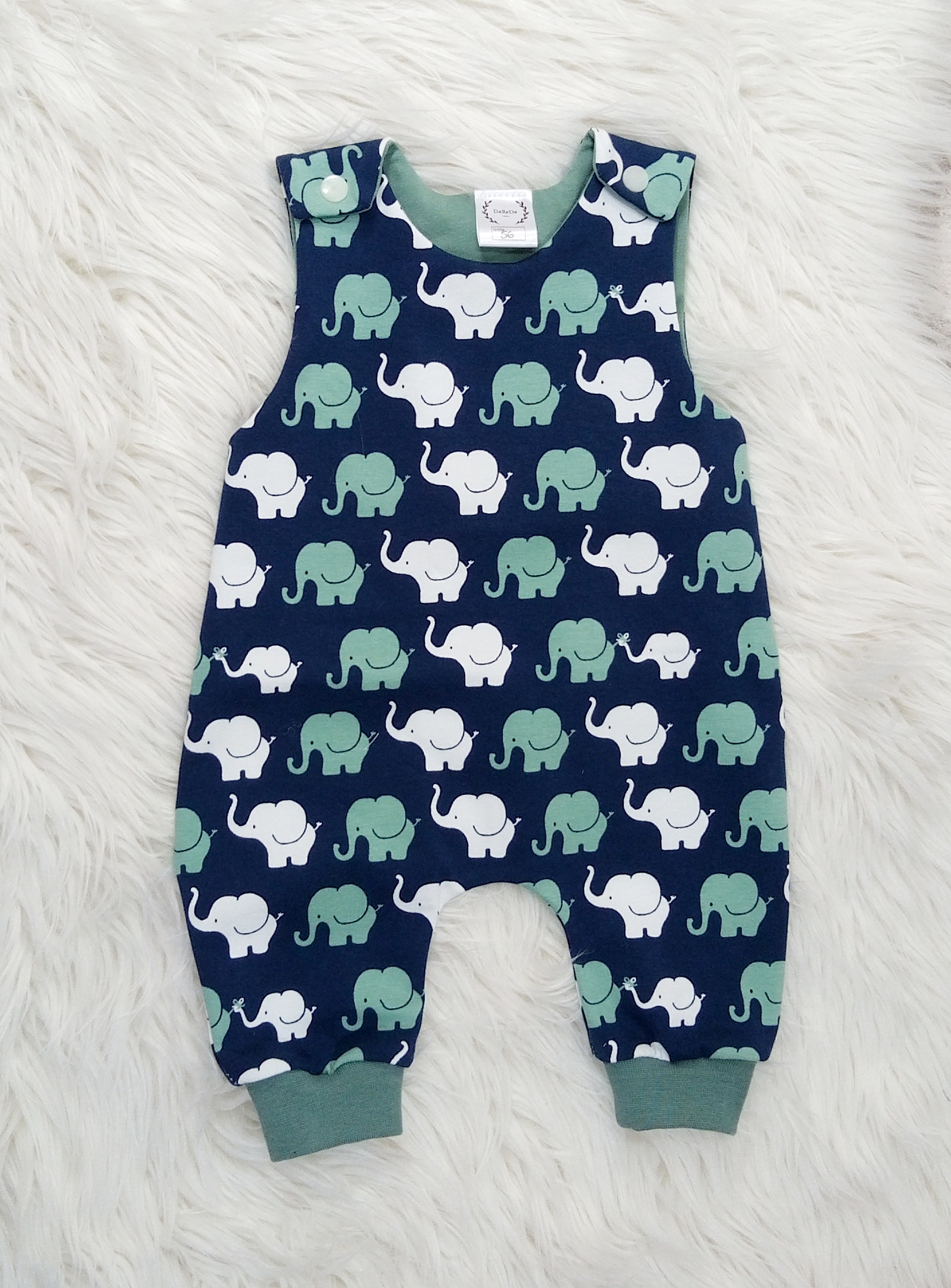 Strampler Elefantenparade Gr. 56 – Bild 2