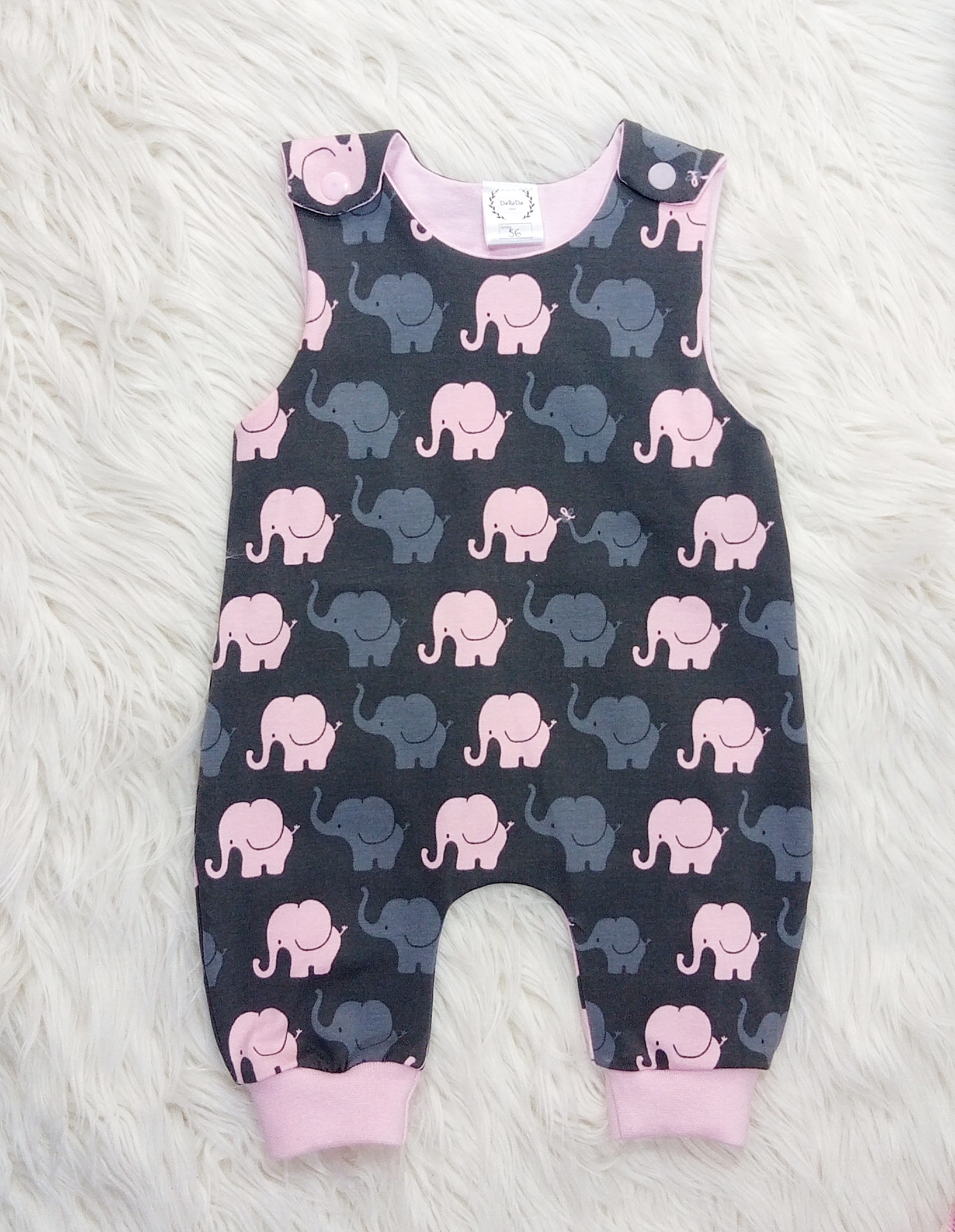 Strampler Elefantenparade Gr. 56 – Bild 3