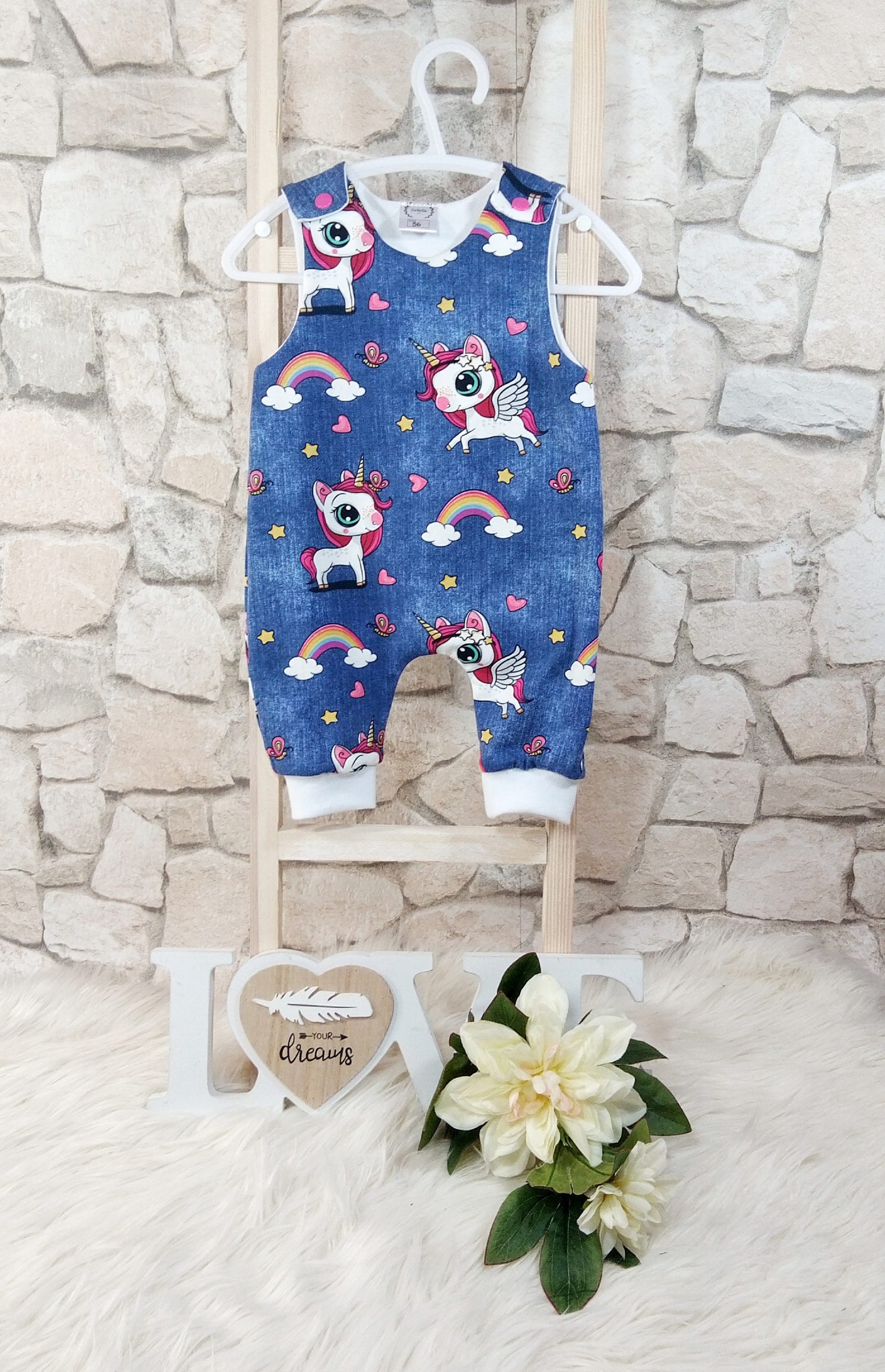 Strampler Einhorn Gr. 56 – Bild 3