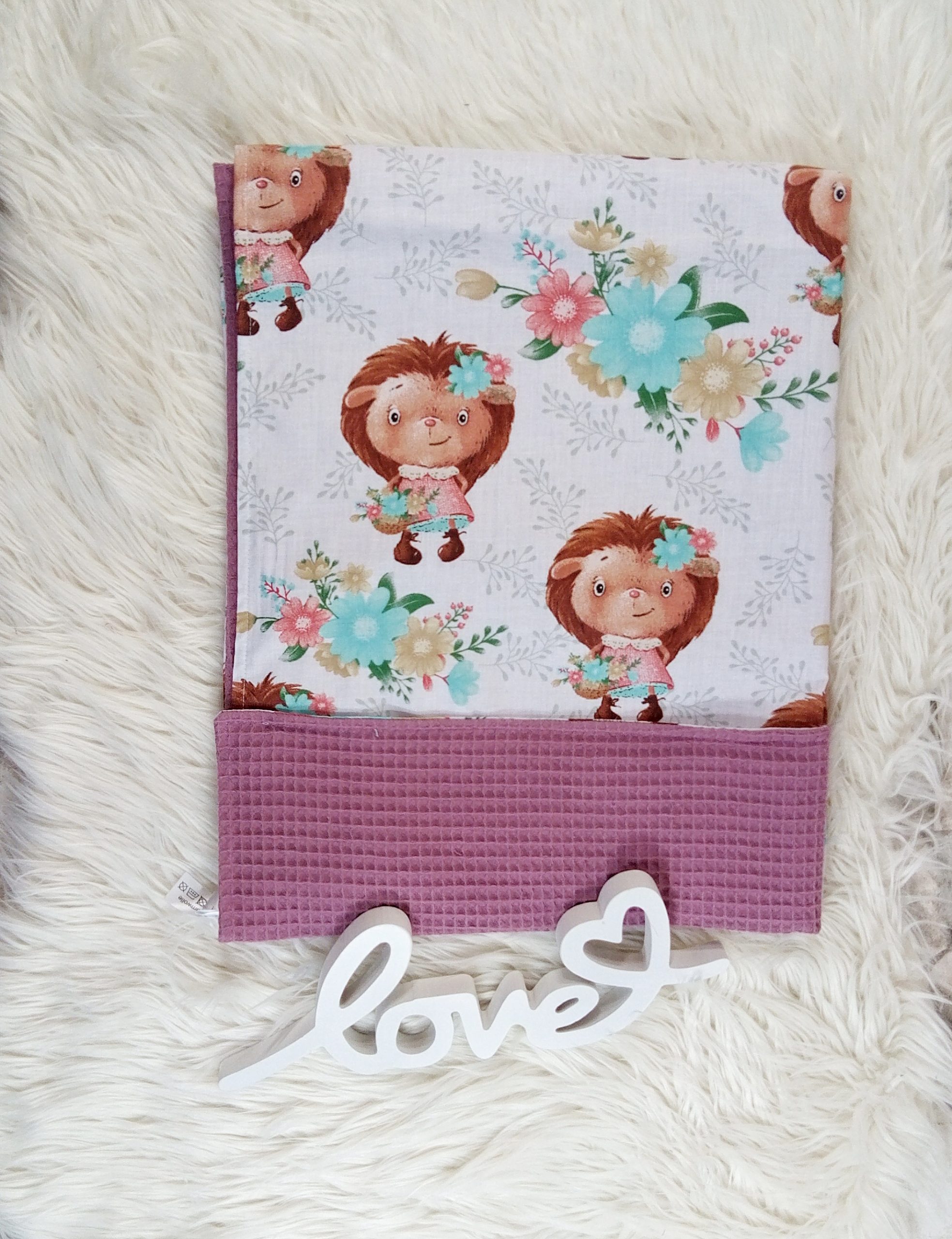 Babydecke Igelmädchen – Bild 2