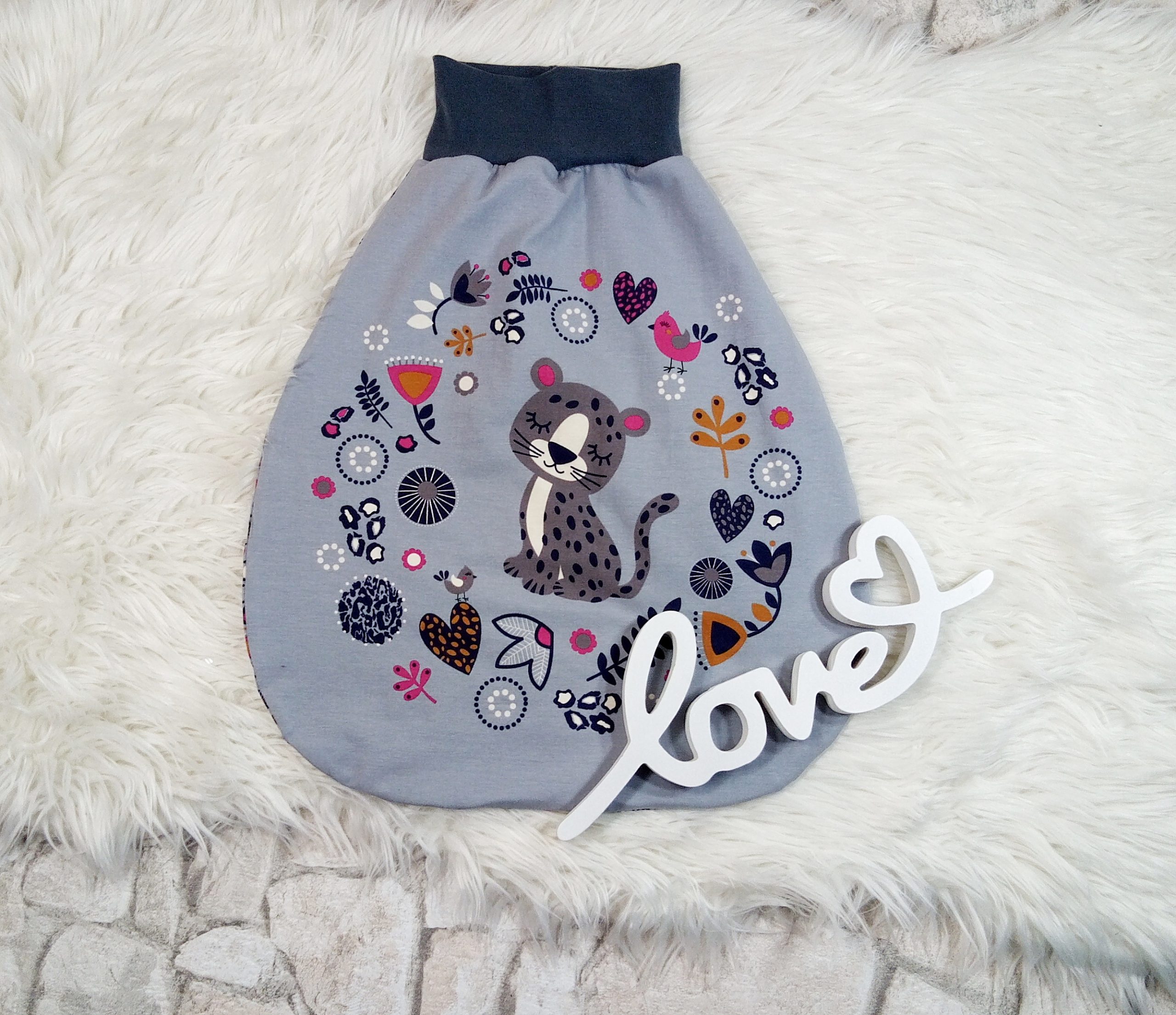 Pucksack Tiger Pink Grau