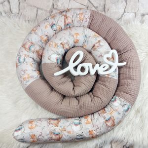 Bettschlange Boho Teddybär 3 Meter