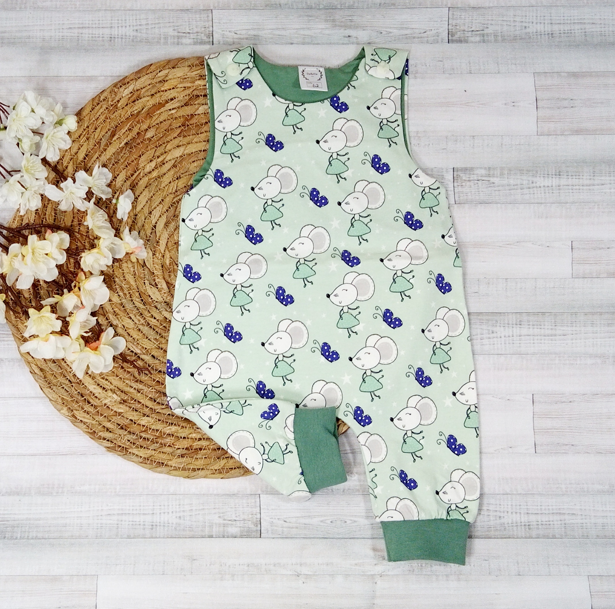 Strampler Mäusemädchen Gr. 62