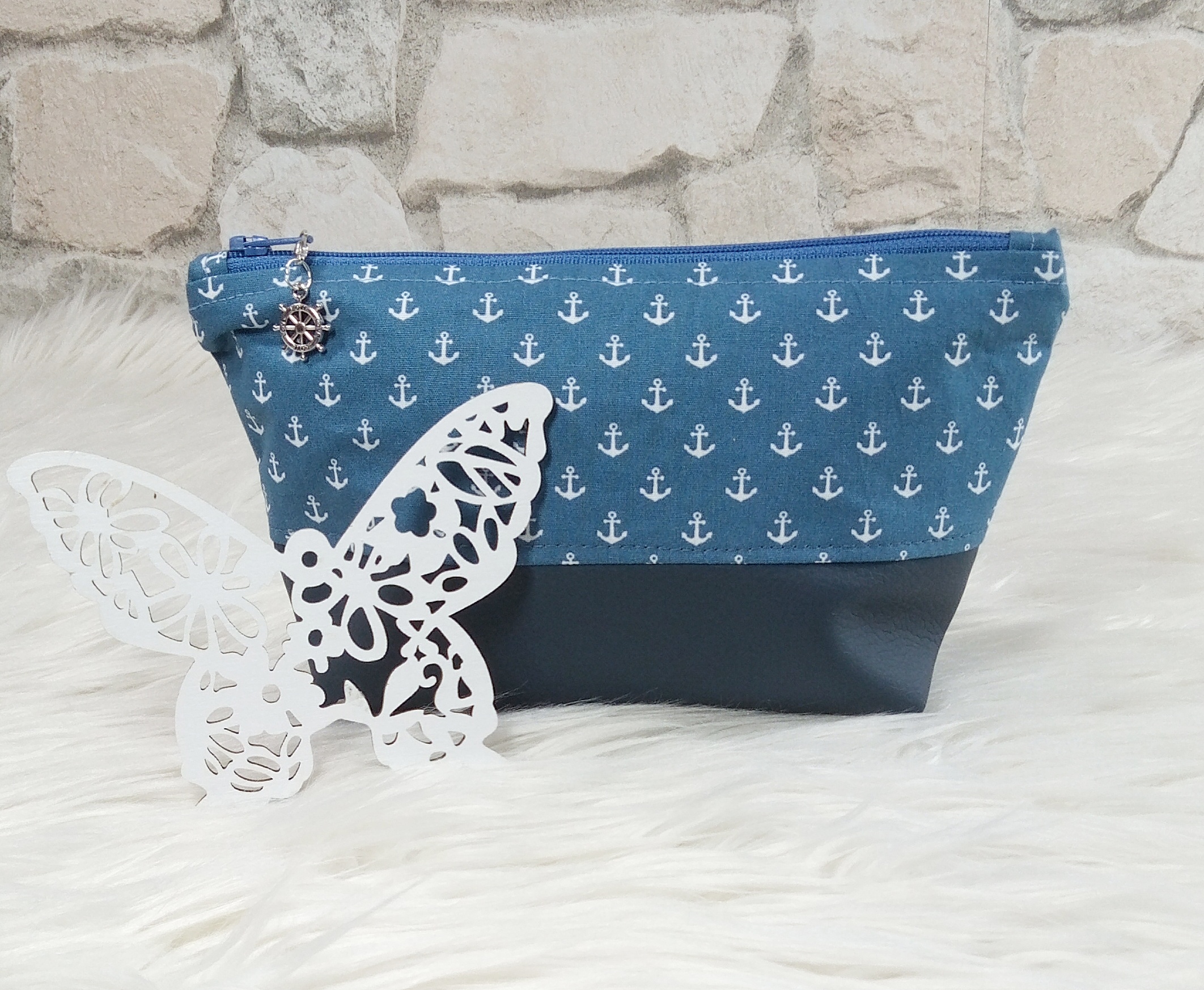 kleine Kosmetiktasche Anker