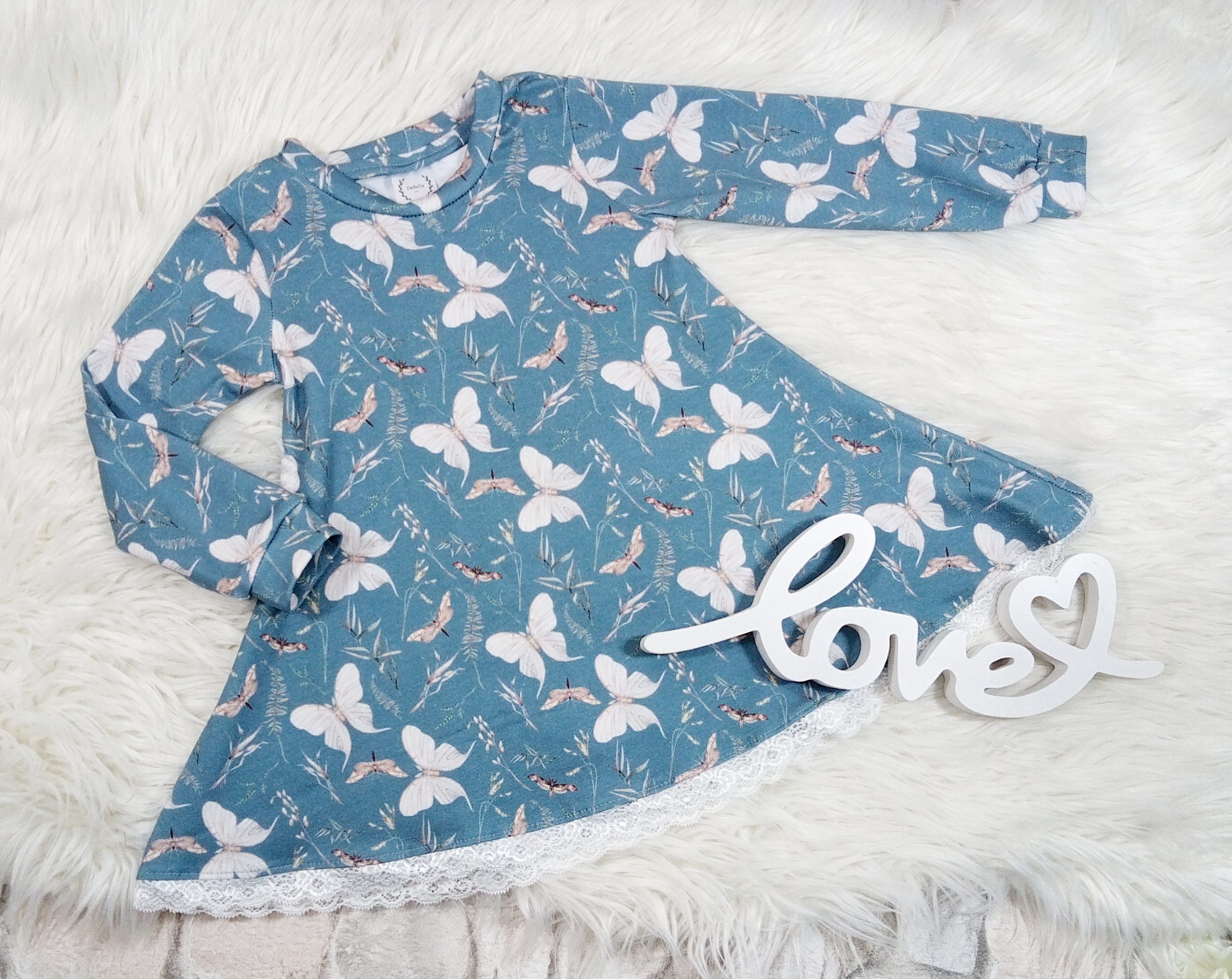 Kleid Schmetterling Gr. 92 – Bild 3