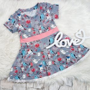 Kleid Vögelchen Gr. 92