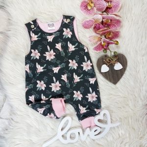 Strampler Lilien Gr. 56