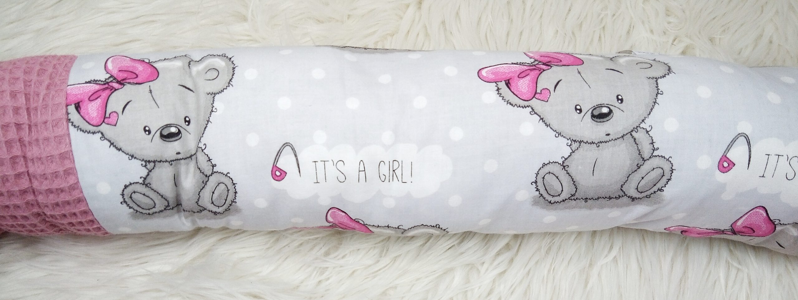 Bettschlange Teddy "It's a girl" 2 Meter – Bild 3