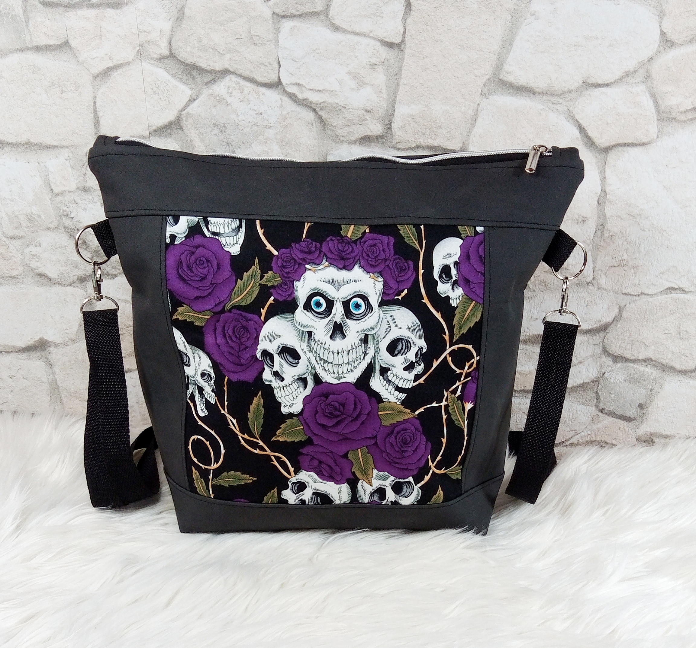 Große Handtasche Skulls – Bild 4